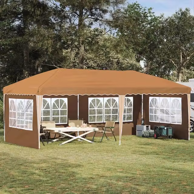 Tenda per feste a pop-up 574 x 289 x 245 cm Beige 42019793