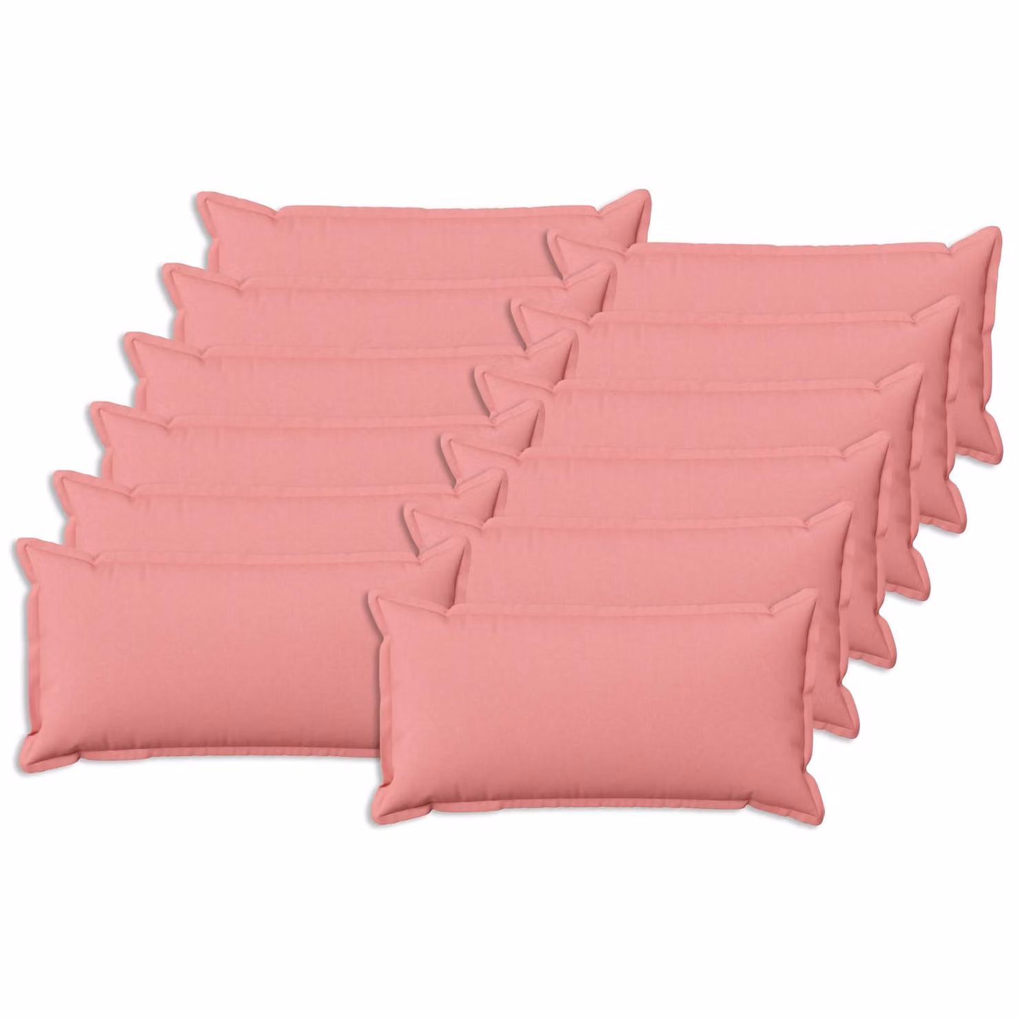 Set di 12 cuscini HOUTEN vidaXL rosa, forma rettangolare, L 80 x P 40 cm