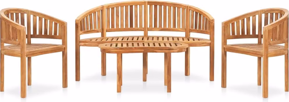 Maison Exclusive - Set da giardino 4 pezzi in legno massello di teak