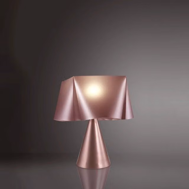 Lampada da scrivania moderna Wanda Polilux Linea Zero colore pink in metallo e plastica con attacco E14 – 1