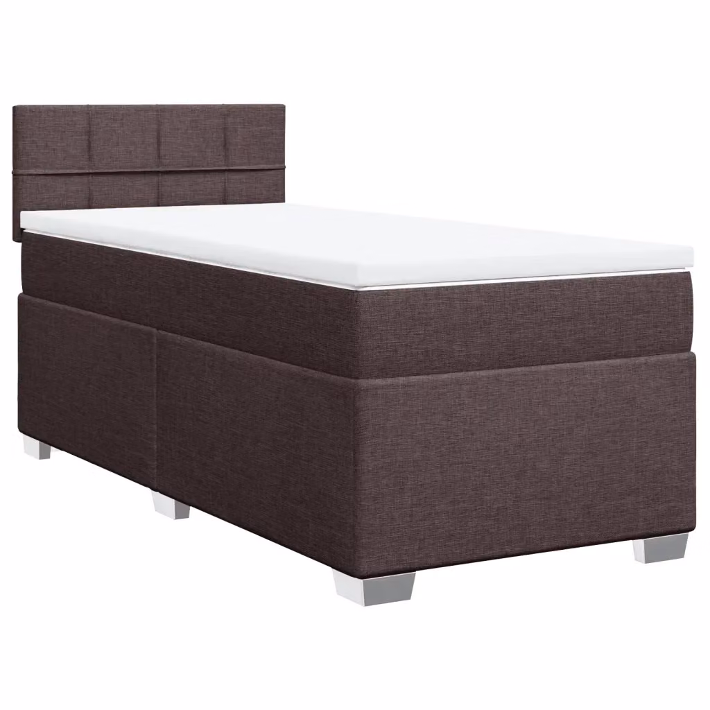 Letto Ibrido con Giroletto a Molle e Materasso vidaXL Marrone e Bianco L/P: 100 x 200 cm – 2