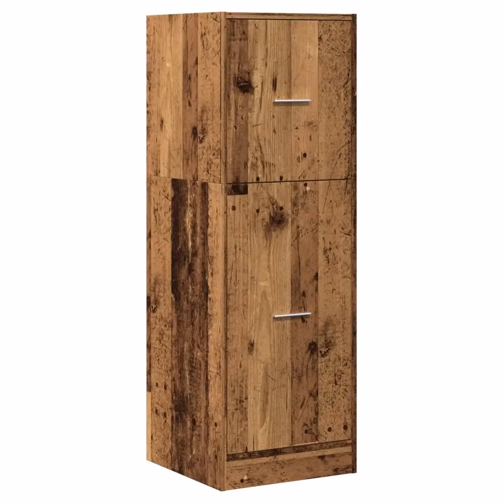 Mobiletto da farmacia multifunzionale HELLOSHOP26 in legno composito con finitura vintage marrone, L 40 cm x P 41 cm x H 118 cm – 2