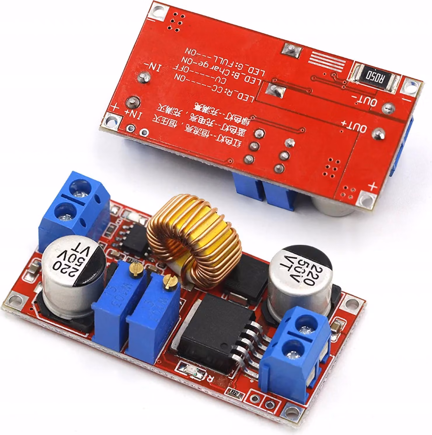 Rosfix XL4015 – Convertitore di Tensione step-down DC-DC | 1,25-32 V, 5 a, 75 W, Alta Efficienza | Progetti Elettronici Fai da Te, Caricabatterie