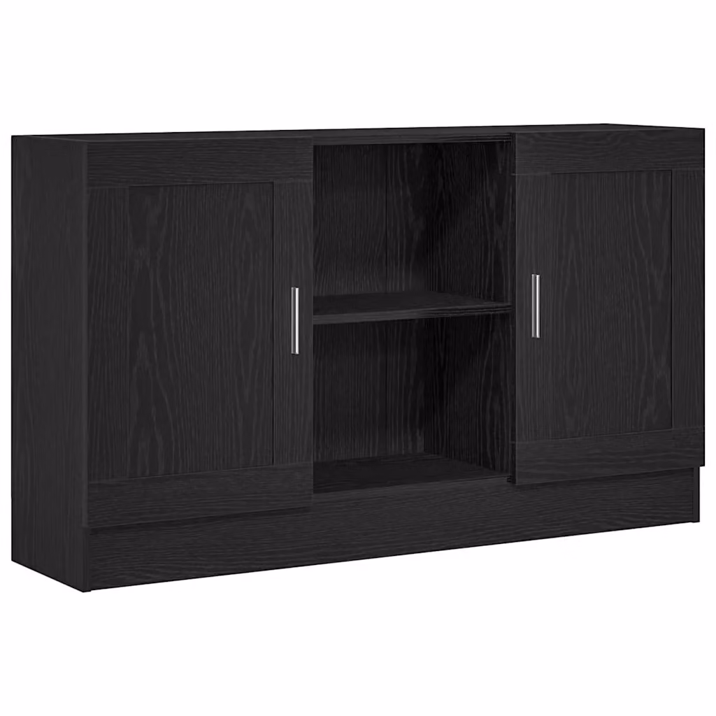 Credenza Buffet Moderna vidaXL in Legno Rovere e Nero L/P/H: 120 x 30,5 x 70 cm – 2