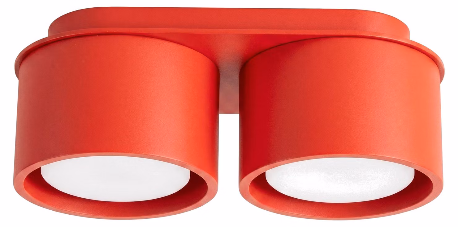Plafoniera MODO 2 rossa Gx53 2xGx53 10W in alluminio 8x10x21 cm Sollux Lighting