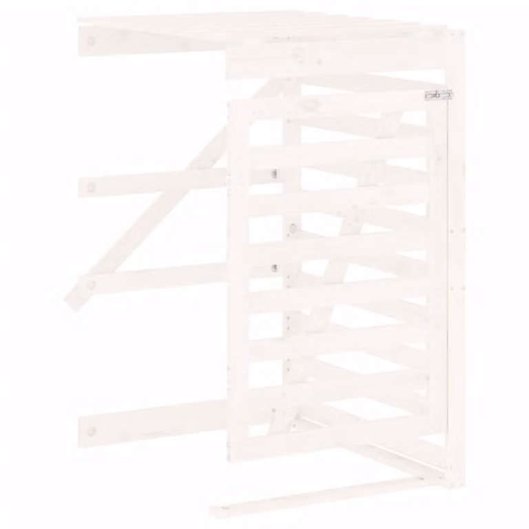 Estensione Copribidone Bianco in Legno Massello di Pino