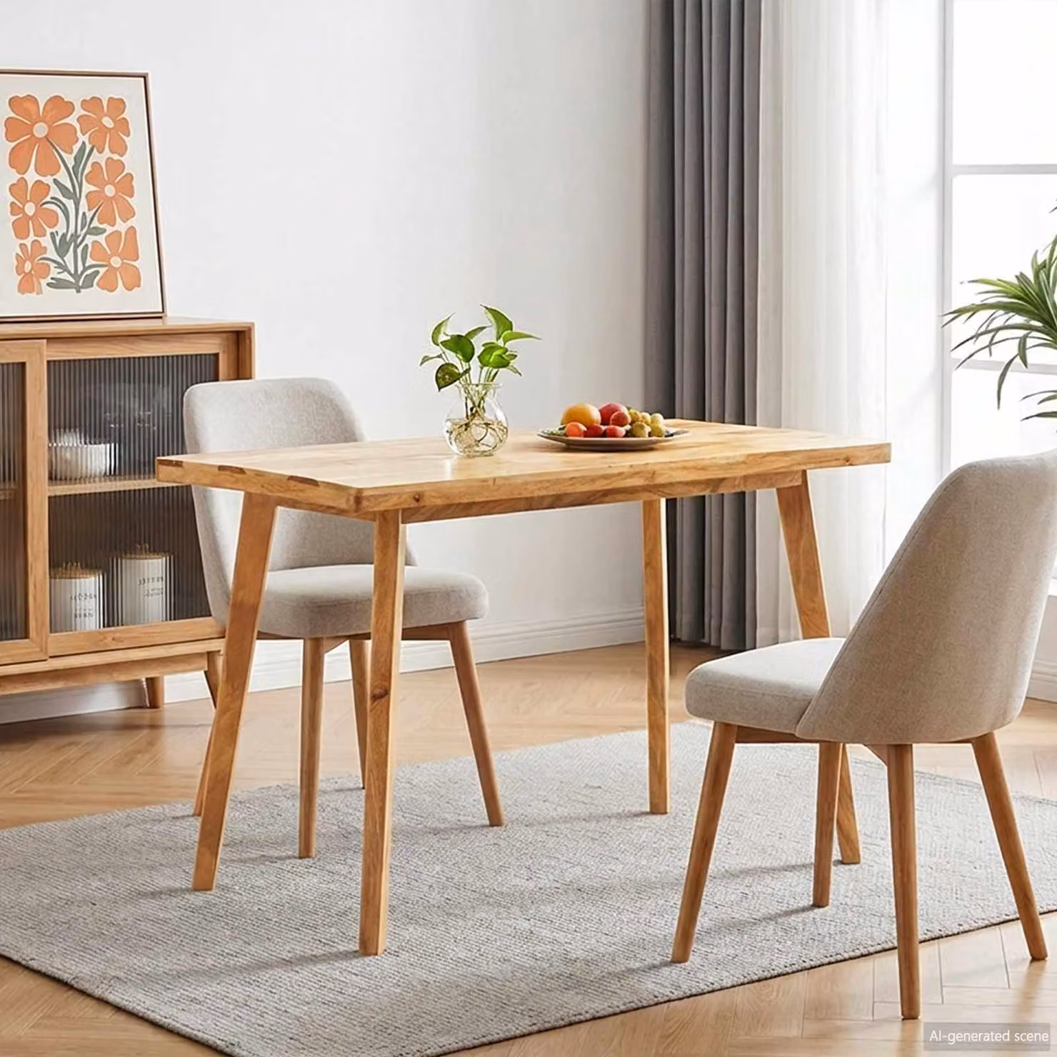 Maison Exclusive - Tavolo da pranzo, 110 x 55 x 75 cm, legno massello di mango, finitura naturale, forma rettangolare