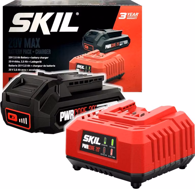SKIL 3116 AA Akku Set (18V, 2,0 Ah Akku, LED-Ladestatusanzeige, nur 1h Ladezeit)