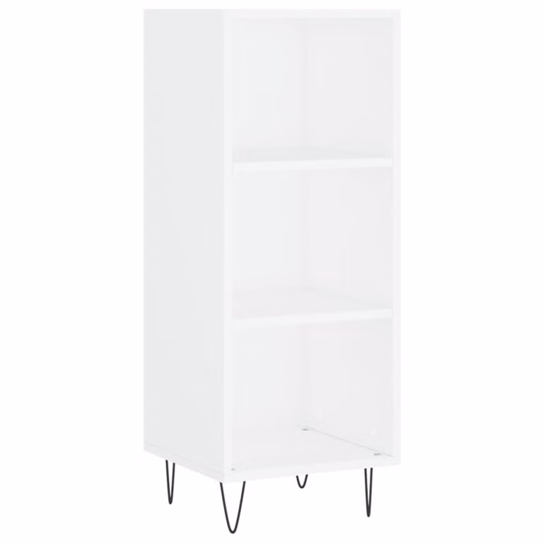 Credenza Bianca 34,5x32,5x90 cm in Legno Multistrato