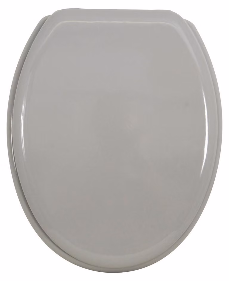 MSV Sedile WC Coperchio del WC Anima in legno MDF "Grey" Cerniere in acciaio inox - qualità elevata e stabile