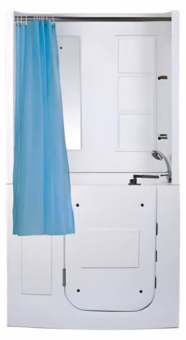 Dusch-Badekombination Duschbadewanne Multifunktionswanne Kombiwanne 110x68 cm