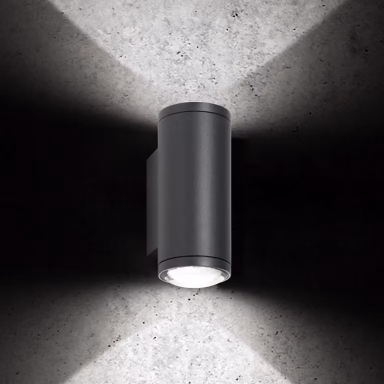 LCD Applique da esterni a LED 5156, dimmerabile, Nero, Alluminio, Moderno, Applique LED da esterni