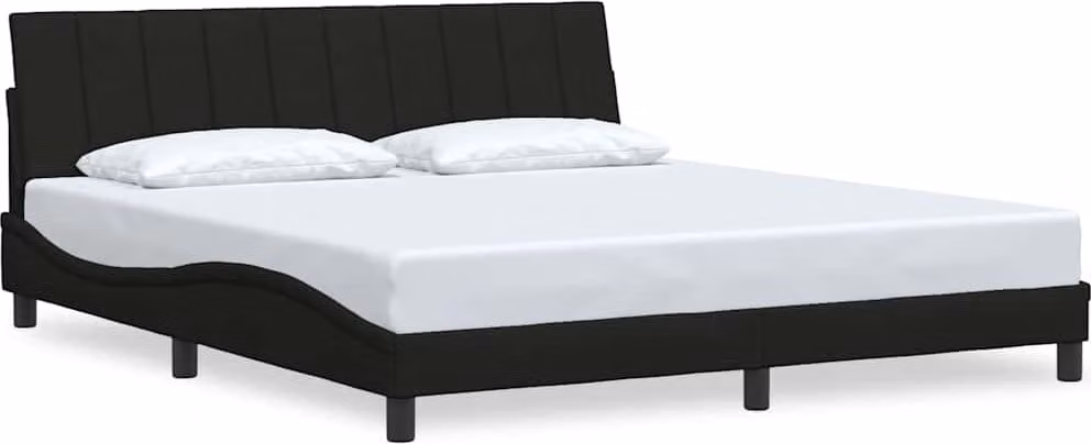 Giroletto senza Materasso Hanko Nero 180x200 cm in Tessuto