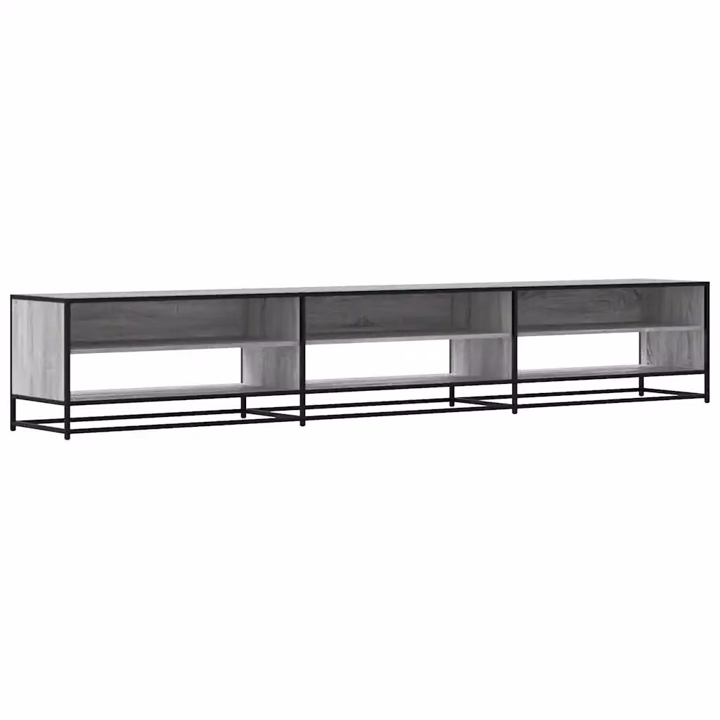 Mobile Porta TV Industrial vidaXL Grigio in Legno e Metallo L: 270 cm, P: 40 cm, H: 46 cm – 2