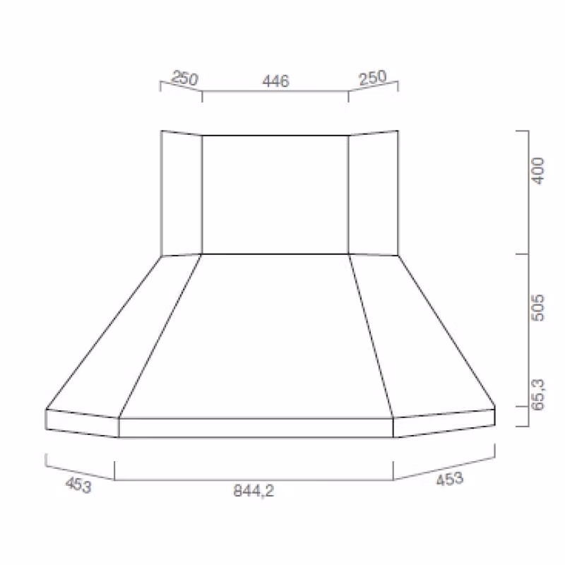 Cappa aspirante a parete IPERBRIKO in acciaio inox e alluminio, colore argento e nero, con display LED e sistema a carboni attivi – 2