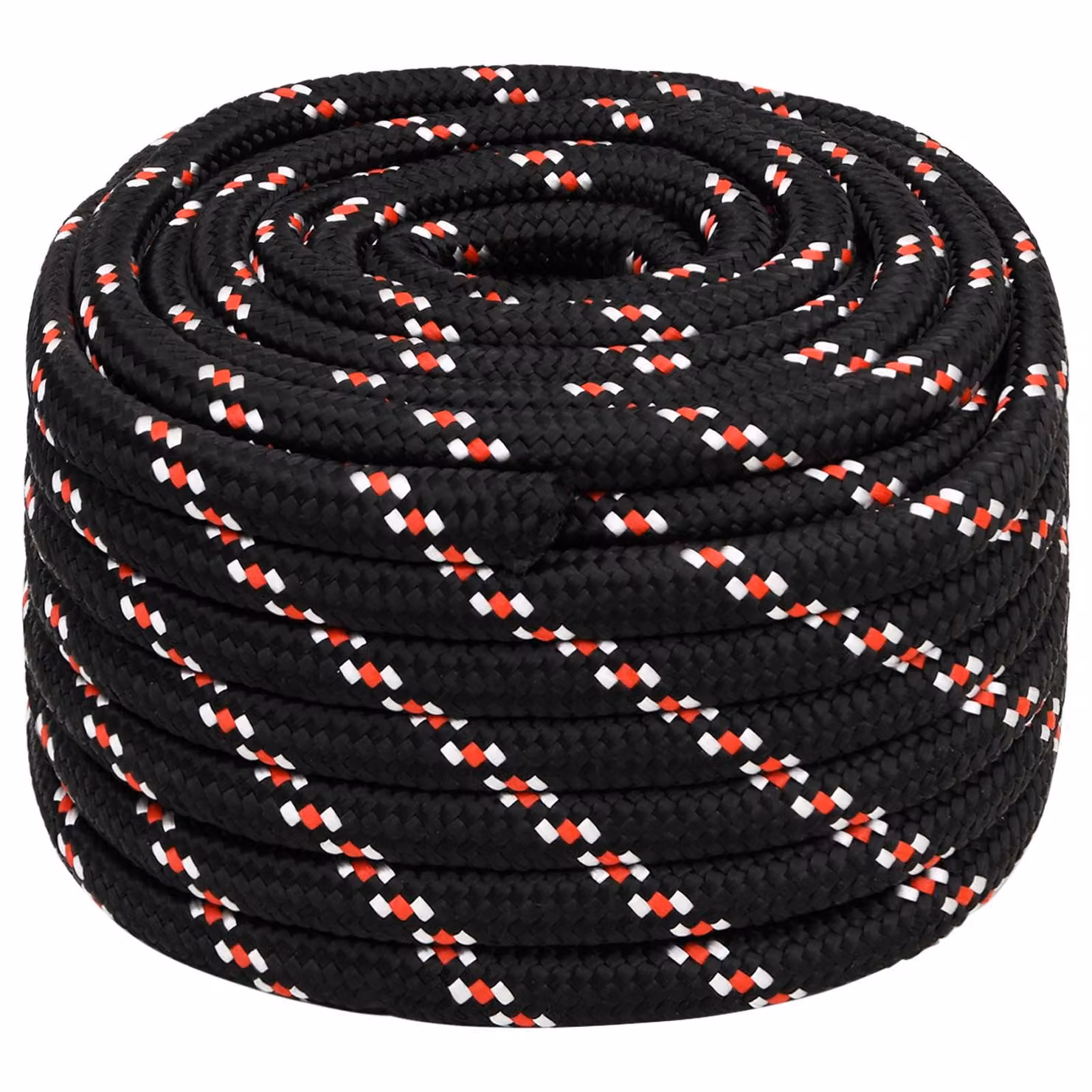 Corda multiuso vidaXL in plastica, Nero e Rosso, Lunghezza: 50 m, Diametro: 20 mm