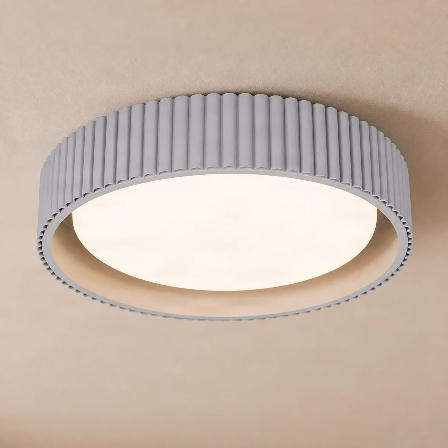 Plafoniera soffitto Colbie Lindby, dimmerabile, Alluminio / Grigio / Zincato, Soggiorno / Sala da pranzo, Giovanile, Plafoniera