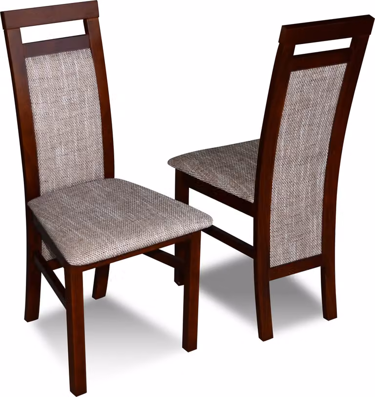 Luxus Design Polster Stuhl Stühle Sitz Lehn Massivholz Esszimmer Holz K75