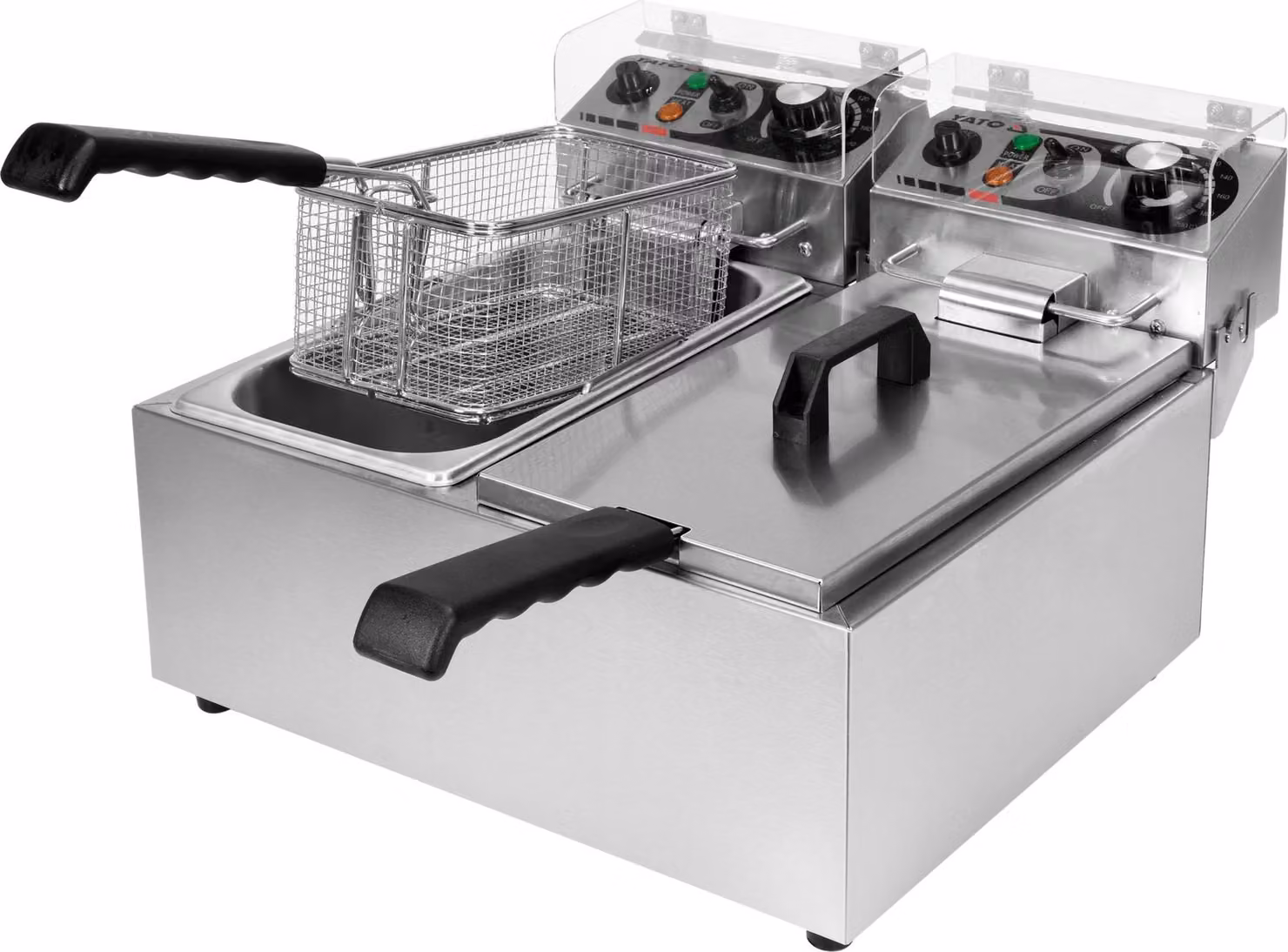 Friggitrice professionale 2 x 3,5 L, 2 x 2.000 W, 425 x 410 x 290 mm