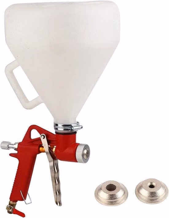 Spruzzatore professionale per texture murali con 3 ugelli e serbatoio regolabile