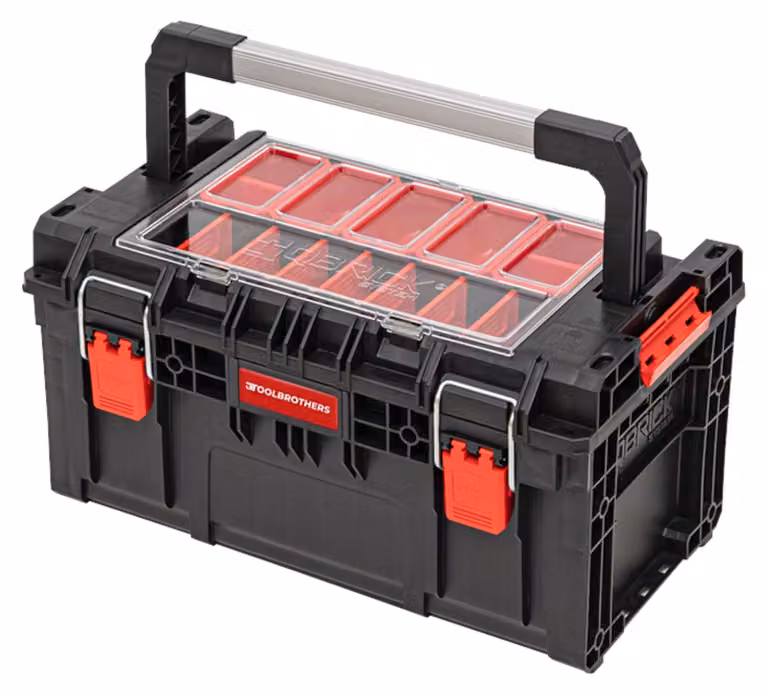 Toolbrothers RHINO XL Valigia portautensili ECO Handling+ altezza L 26 l IP66 con divisori estraibili + cassette