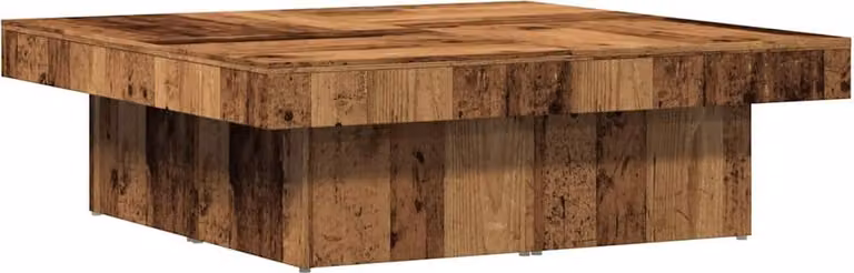 Tavolino da Salotto Legno Antico 90x90x28 cm in Truciolato