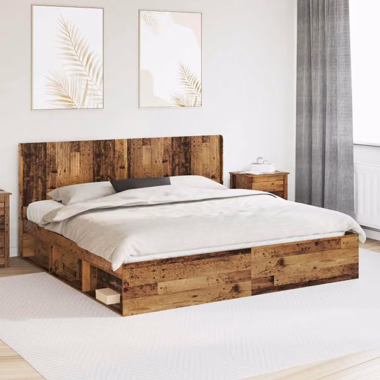 Testiera Letto in Legno Ingegnerizzato Stile Rustico vidaXL Colore Marrone