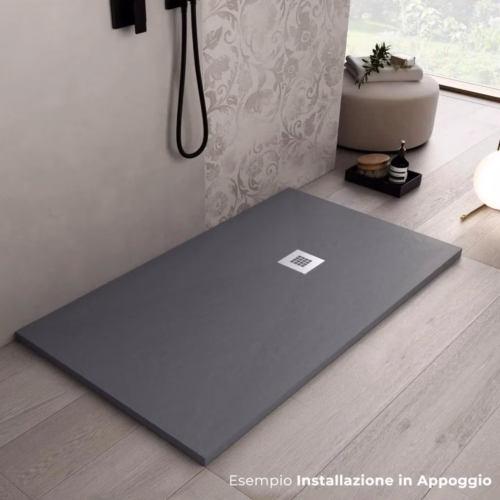 Piatto doccia rettangolare Bonussi Everest Antracite L: 110 cm, P: 80 cm – 2