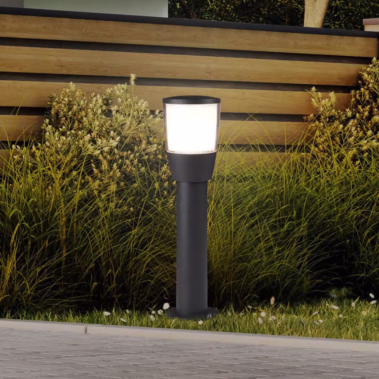 Lampada da esterno Alluminio E27 IP44 45 cm Bianco antracite Moderna Luce da sentiero