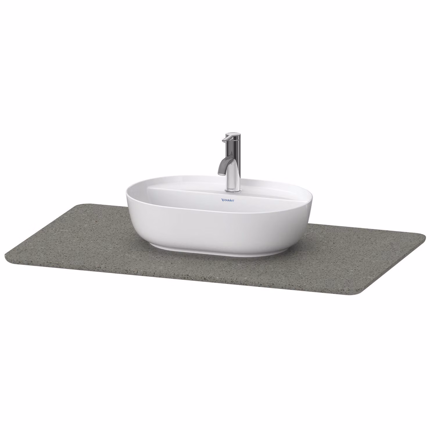 Console en pierre de quartz Duravit Luv LU9469, largeur 988mm, adaptée au meuble sous-lavabo LU9564, LU9569, LU946903333, LU946903333