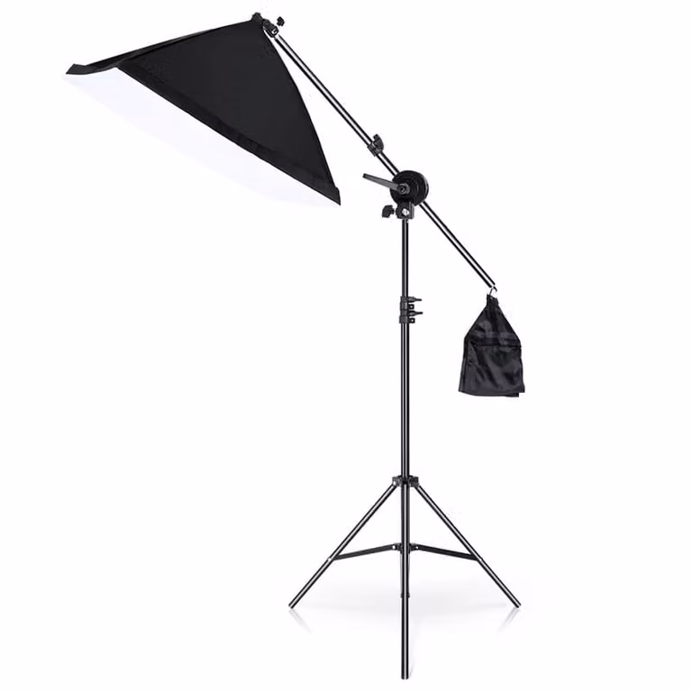 Set per fotografia con luci a LED, stativo regolabile in altezza, softbox rettangolare, SH-RGX-01-26