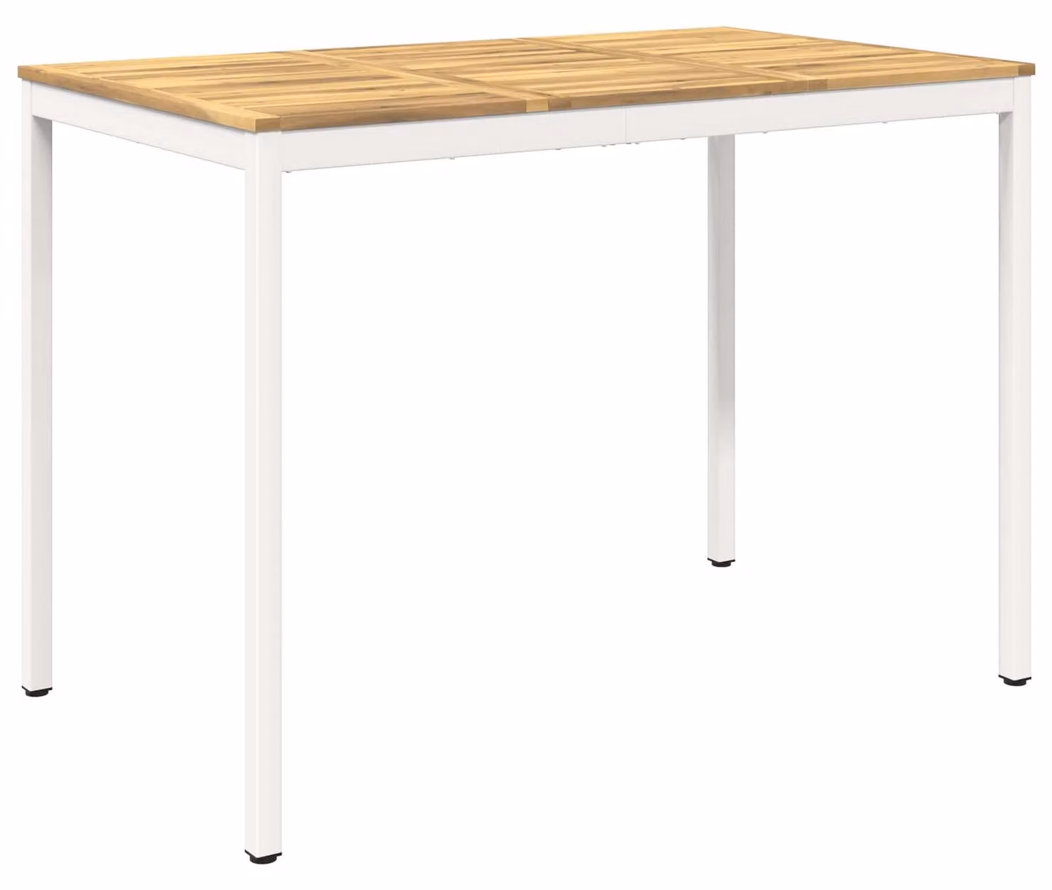 Tavolo da giardino, bianco, 147 x 88,5 x 105 cm, in legno massello di acacia