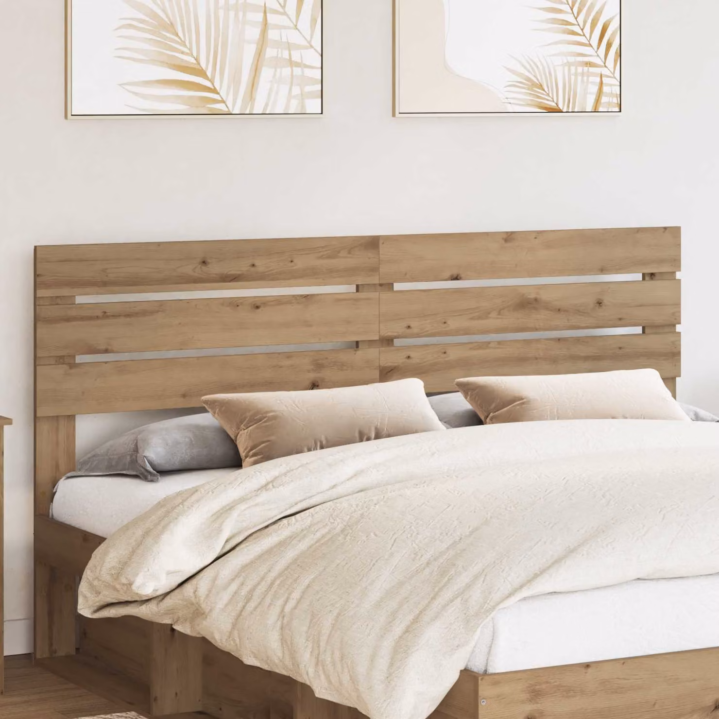 Testiera per letto vidaXL in legno ingegnerizzato Rovere, marrone opaco