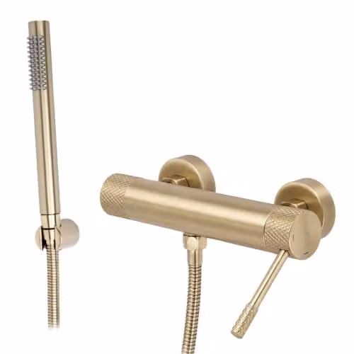 Rea - Rubinetto doccia Venti dorato spazzolato - 25 x 17 x 6 cm