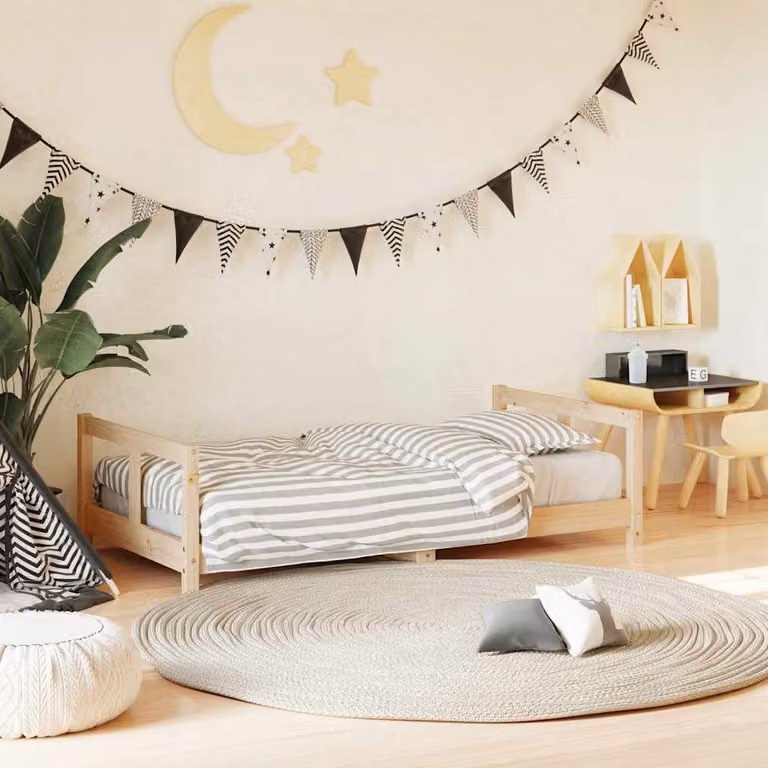 vidaXL Giroletto per Bambini in Legno Massello di Pino, L/P/H: 160 x 80 x 45 cm