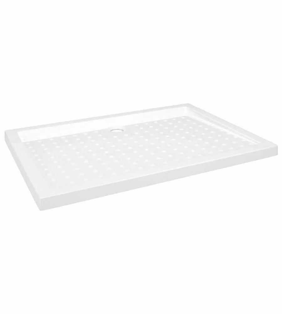 Piatto doccia rettangolare vidaXL bianco con superficie antiscivolo in plastica L: 70 cm, P: 100 cm, H: 4 cm – 2
