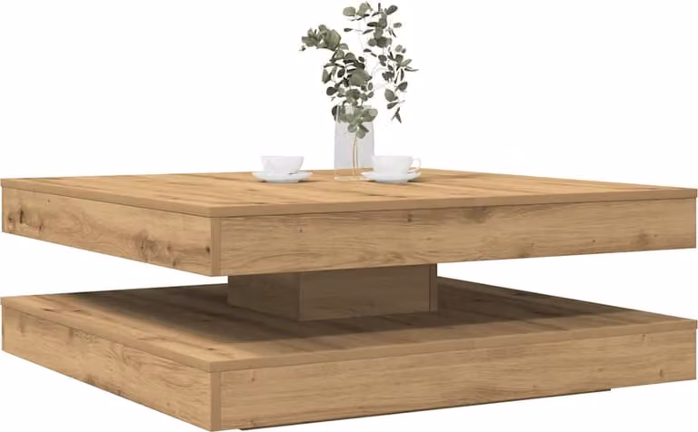 Maison Exclusive - Tavolino da Caffè Girevole a 360 Gradi Artigianale 90x90x34,5cm