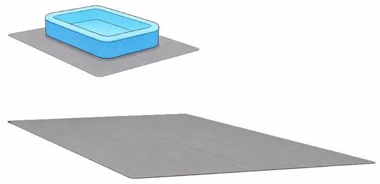 Rivestimento per piscina, grigio chiaro, 500 cm x 250 cm, tessuto geotessile in poliestere, per carichi pesanti, 1,9 kg