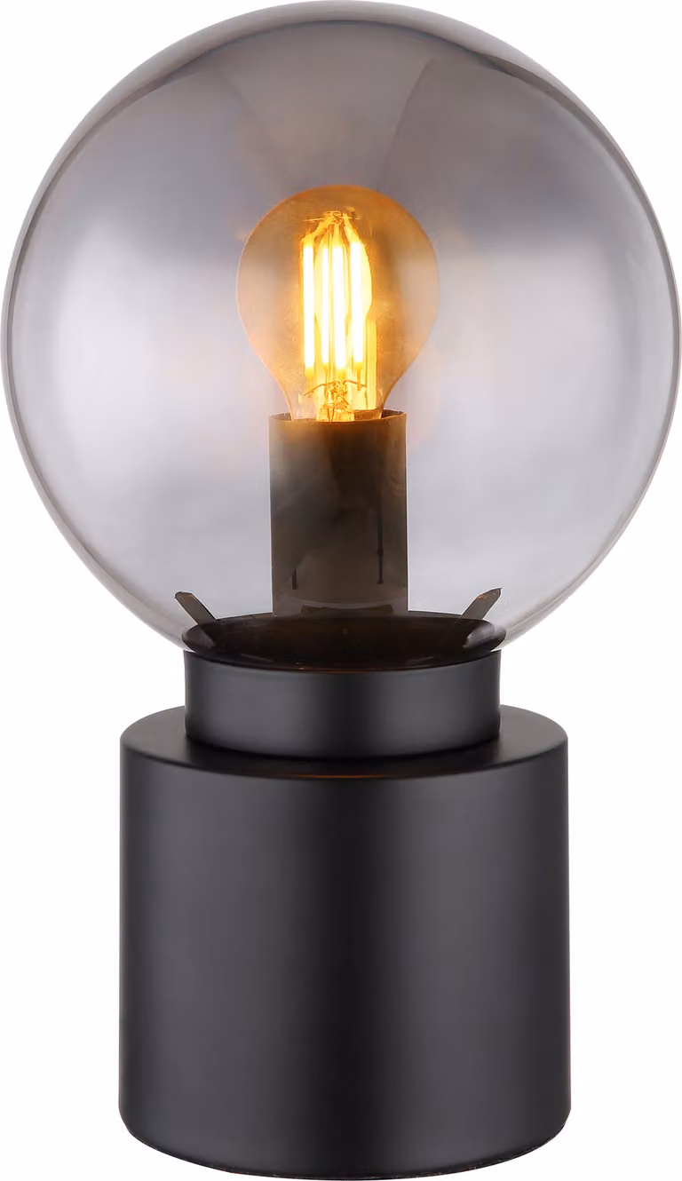 Globo Lighting lampada da tavolo in metallo nero opaco, 1x E14