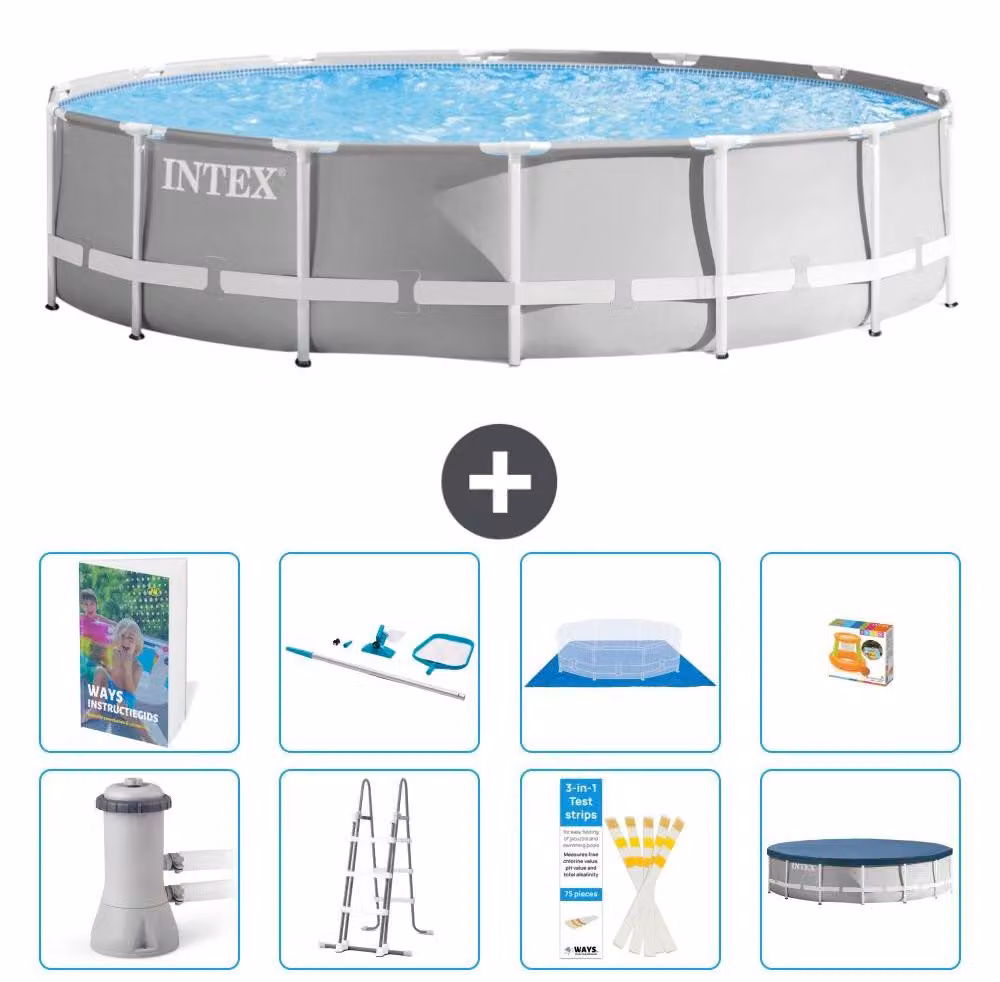 Struttura per piscina a forma di prisma - 427x107 cm - composta da 7 elementi - modello S647