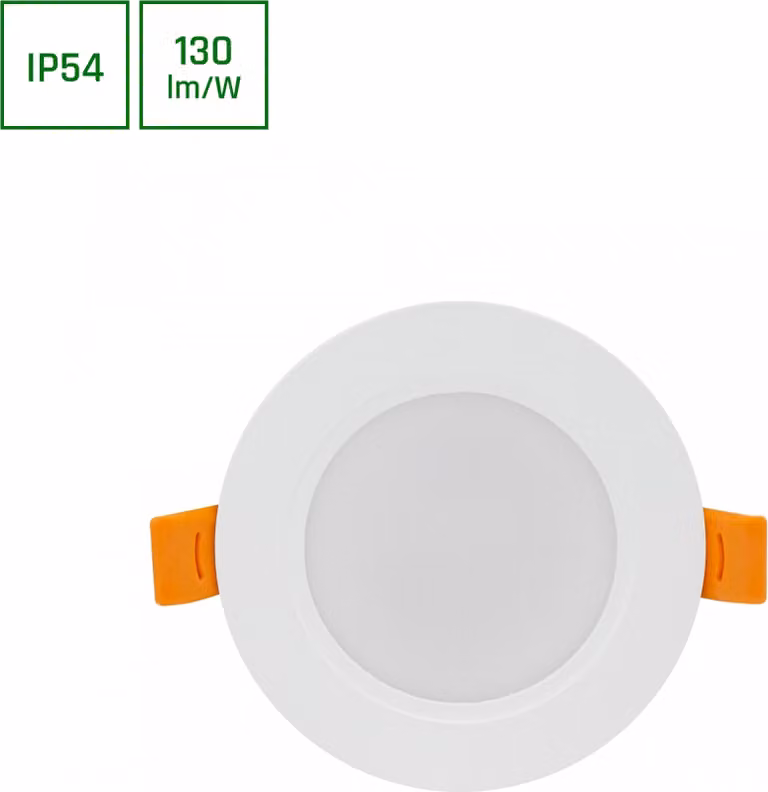 Spectrum LED Panel DURE 3 Lampada da incasso 5W rotonda 650lm Lampada da bagno IP54 Bianco neutro 4000K