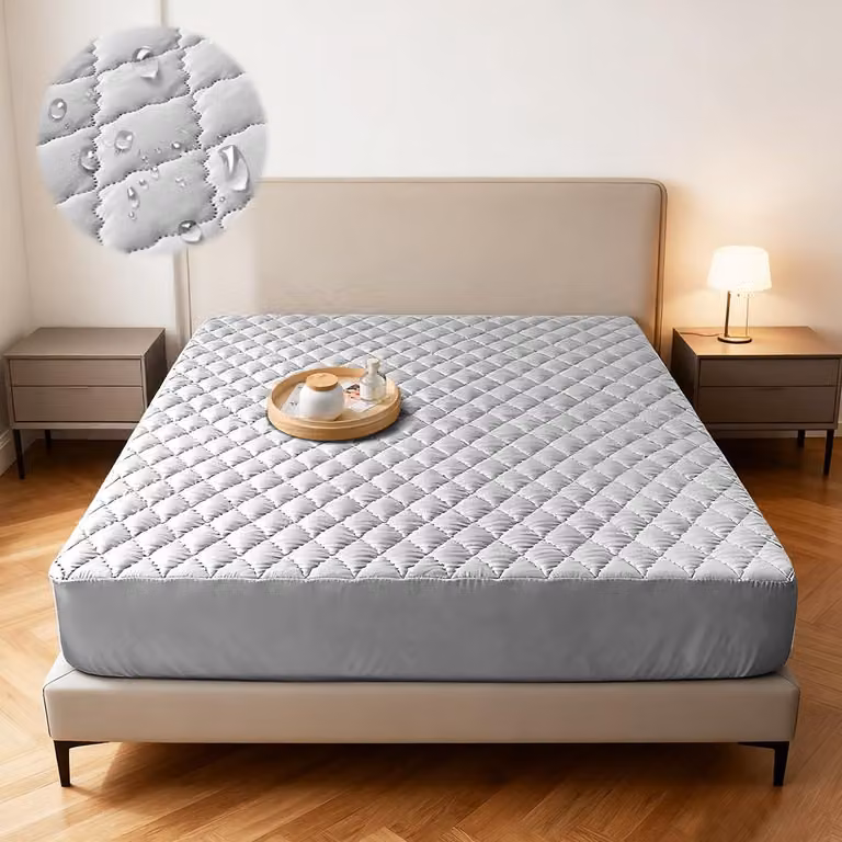 Coprimaterasso impermeabile, dimensioni 180x200 cm, lavabile, colore grigio