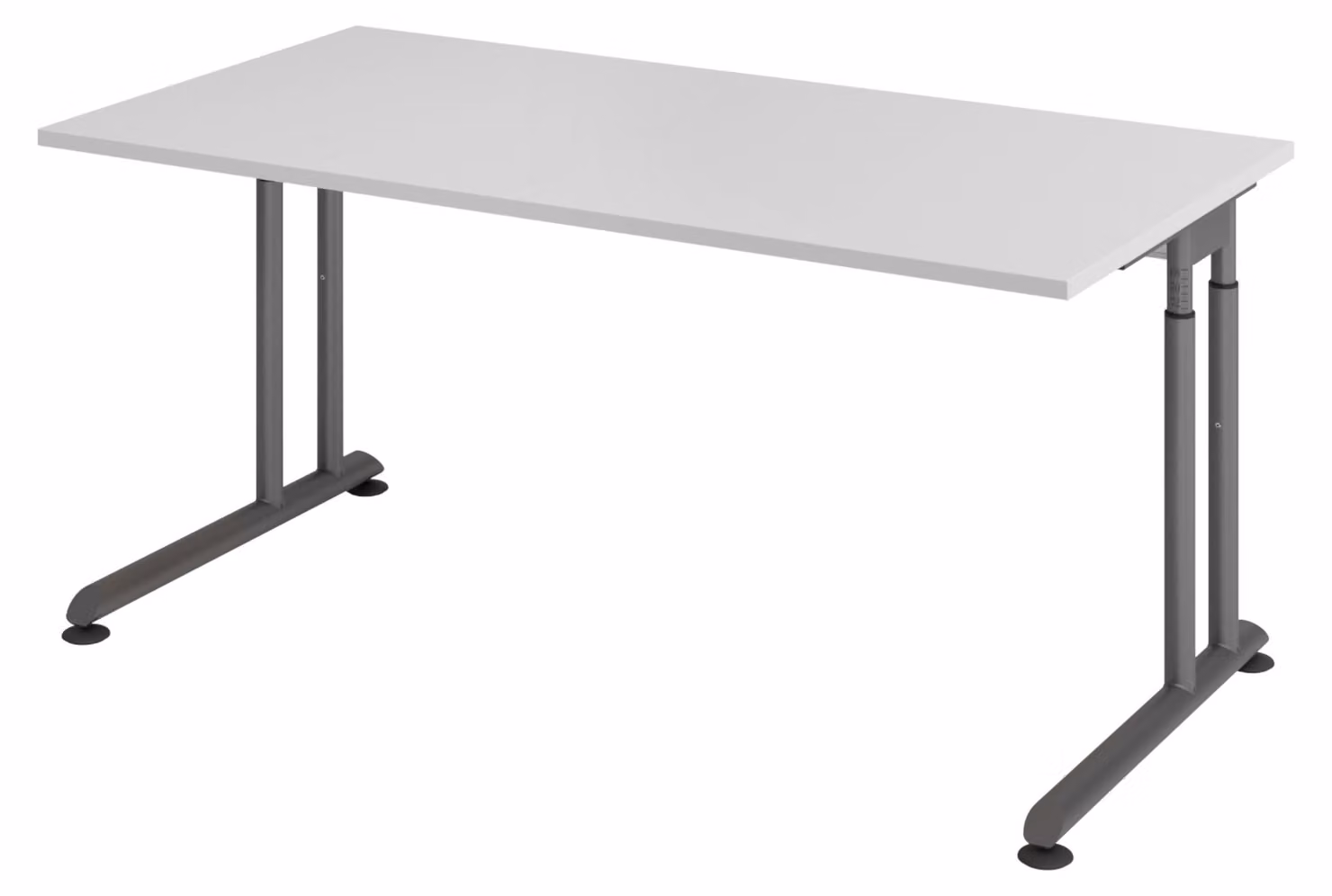 bümö Scrivania Serie-Z - Dimensioni: 160 x 80 cm, struttura: grafite, decorazione: grigio
