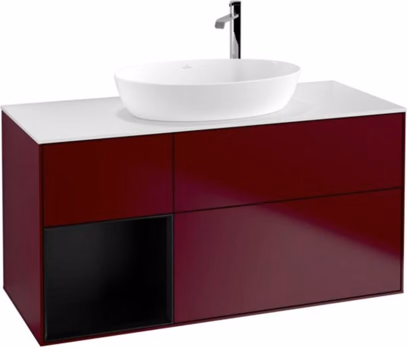 V&B mobile da parete Finion 120cm, Pl wh. m, Reg bla m Lac, Peo m