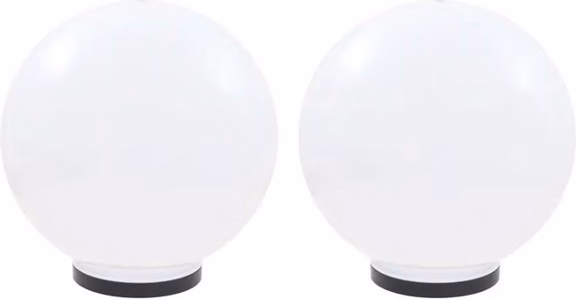 Set di 2 Lampade a LED Sferiche Bianche per Giardino in PMMA CFW7882132, Diametro: 40 cm – 1