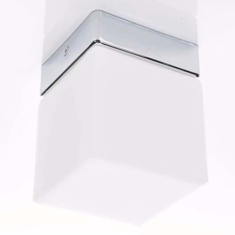 Helestra Plafoniera Keto, Cromo / Argento, Bagno, Vetro, Moderno, Plafoniera