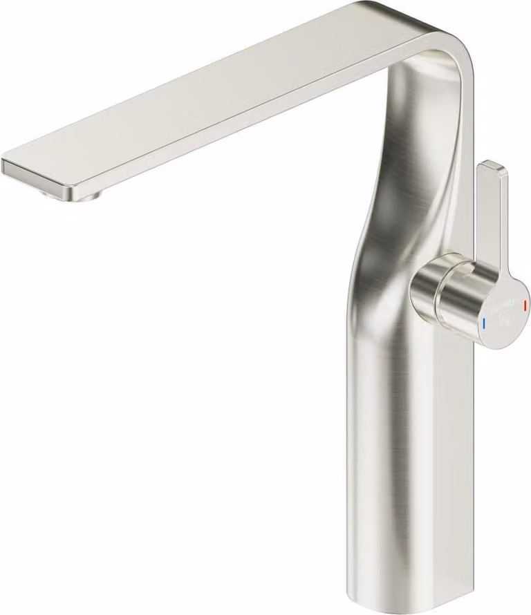 Steinberg Série 230 Mitigeur monocommandé pour lavabo, avec cartouche céramique, tubes flexibles, sans vidage, saillie 200mm, 23017202BN, 23017202BN