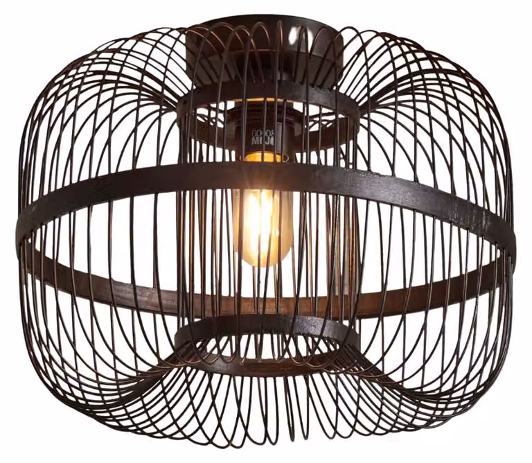 GOOD&MOJO - Lampada da soffitto Hokkaido - Bambù - 38x38x25cm