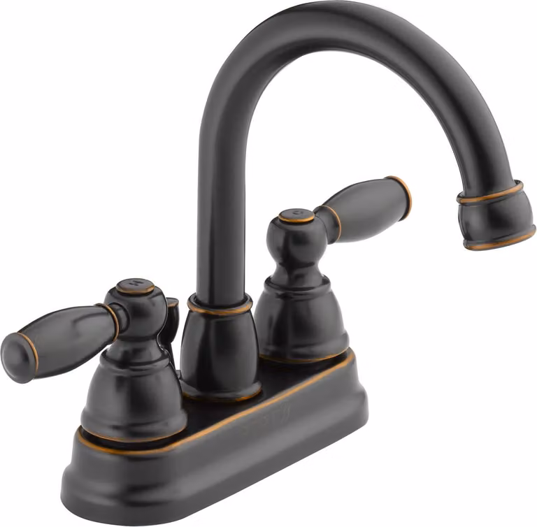 Rubinetto per WC a due maniglie, in ottone, portata di 1,5 galloni al minuto, con 3 fori