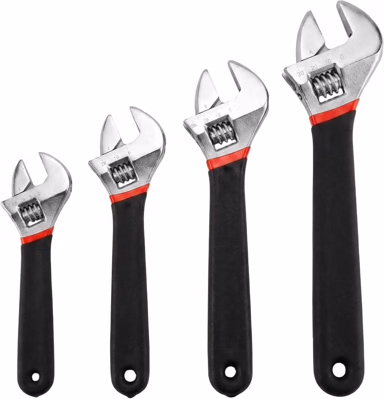 Set di chiavi regolabili, 4 pezzi, da 150 a 300 mm, per diverse applicazioni